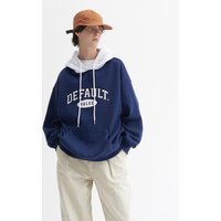 [Fleece-lined] ARCH LOGO HOODIE NAVYWHITE MELANGE