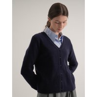 Basic V-neck Knit Cardigan Navy