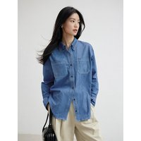 Vintage Washed Blue Denim Shirt Vintage Washed Blue Denim Shirt
