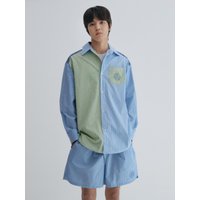 Multi-strip Long Sleeve Shorts Men’s Pajama Pair Multi-strip Long Sleeve Shorts Men’s Pajama Pair