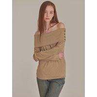 Foldover Off Shoulder Long Sleeve Top TTP Foldover Off Shoulder Long Sleeve Top TTP