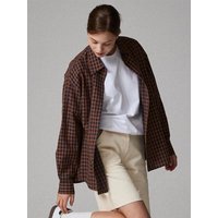 Dobby Embroidered Checkered Shirt Dark Navy Dobby Embroidered Checkered Shirt Dark Navy