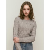 Cable Knit Cardigan [light brown]