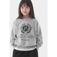Print Overfit Cotton Blend Sweatshirt [Melange]