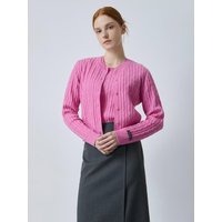 Cashmere Blended Cable Knit Cardigan [Pink] CKSL