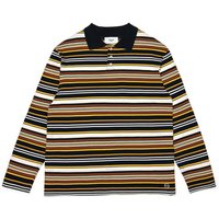 STRIPE POLO SHIRT BROWN YELLOW STRIPE POLO SHIRT BROWN YELLOW