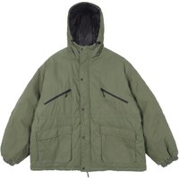 TECH Cotton Nylon Water-Resistant Lightweight Parka [GREEN]