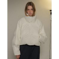 Down Short Puffer Padding Jacket [Ivory]
