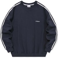 Circle Logo Stripe Athletic Sweatshirt [Navy]