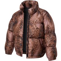 CHANCECHANCE DOWN PARKA BROWN LEOPARD CHANCECHANCE DOWN PARKA BROWN LEOPARD