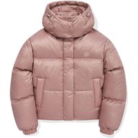 Glossy Hooded Short Down Jumper [Pink]