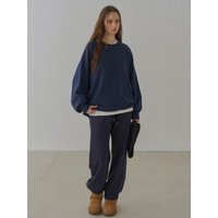 Oversized Basic Raglan Sweatshirt [Navy]