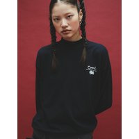 Cotton Oversized Long Sleeve Top [Navy]