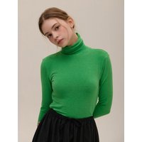 Wool Seamless Turtleneck shirt [Green]