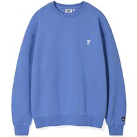 Signature Embroidered Semi-Overfit Sweatshirt [Blue]