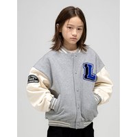 Logo Combo -Layer Terry Varsity Jacket [Grey]
