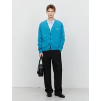 Unisex Semi-Overfit Essential Logo Cardigan [Blue] UDSWAB