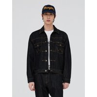 Standard Slim Fit Western Denim Jacket [Black]