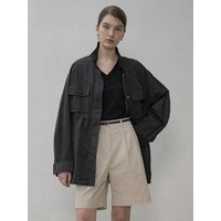 Overfit Washer Military Field Jacket [Black] SIOT