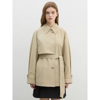 Belted Gun Flap Cotton Trench Coat AWWBYP Belted Gun Flap Cotton Trench Coat AWWBYP