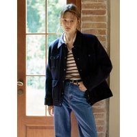Wool Relaxed Overfit Bomber Jacket [NAVY]