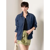 Denim Washed Loose-fit Premium Shirt [NAVY] WBEL