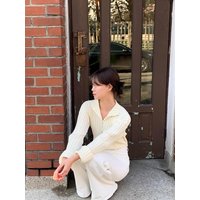 Two-Way Ribbed Long Cardigan CD-