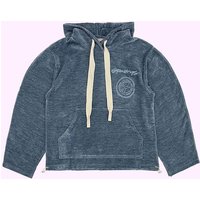 Velvet Relaxed Fit Hoodie Sweatshirt [SKY BLUE]