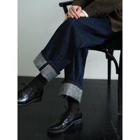 Premium Straight Fit Selvedge Jeans [Deep Navy]