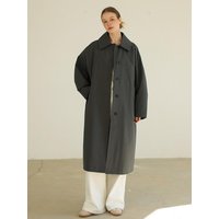Cut-out Relaxed Fit Cotton Trench Coat