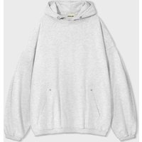 Layered Cotton Relaxed Fit Hoodie [Beige Melange]