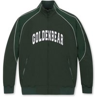 Curved Logo Piping Windbreaker Jacket [Green] GUAWGRX