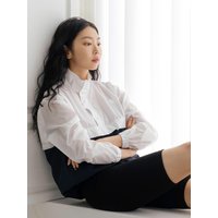 Water-resistant Half-zip Color Block Anorak Jumper [IvoryNavy]