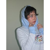 Veggie Turtleneck Hoodie Shirt [Sky]