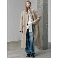 High Neck Trench Coat [Beige]