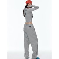 SIDE LINE WIDE SWEATPANTS [DARK GREY]