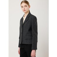 Wool Tweed Crop Single Blazer [DG] CMSF