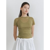 See-through Layered Set shirt [ Colors]