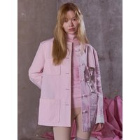 GREYYANG x Nue Pocket Detail Wax Blazer Pale Pink GREYYANG x Nue Pocket Detail Wax Blazer Pale Pink