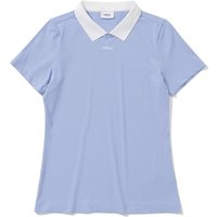 Ribbed Yoke Contrast Embroidered Short Sleeve Collar Neck Golf shirt SORA