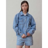 Wave Denim Jacket [Light Blue]