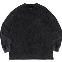 PIGMENT WASHED LONG SLEEVE SHIRT [CHARCOAL]