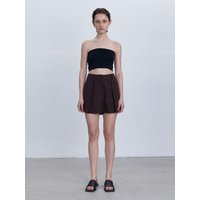 SS SIERRA LINEN SHORTS [BROWN]