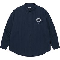 Light Cotton Jacquard Shirt [Navy]