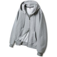 ALVINCHLO Plain Regular-fit Two-way Hood Zip-up Hoodie AZH ALVINCHLO Plain Regular-fit Two-way Hood Zip-up Hoodie AZH