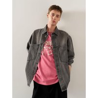Loose Fit Denim Shirt Jacket [GREY] SB