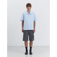 BELTED MULTIPOCKET BERMUDA SHORTS [CHARCOAL GREY] UDPABCG