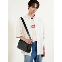 Overfit Oxford Short-Sleeve Shirt [White] TNSHEWT