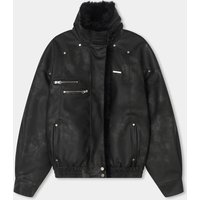 Pigment Mustang Fur Jumper Coat [Black]