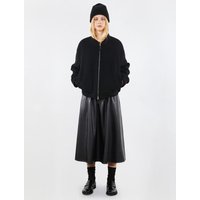Zip-up Bomber Wool Blazer [Black]